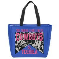 Leopard 2 Things I Don't Chase Cowboys And Tequila Western Gift Zip Tote Bag