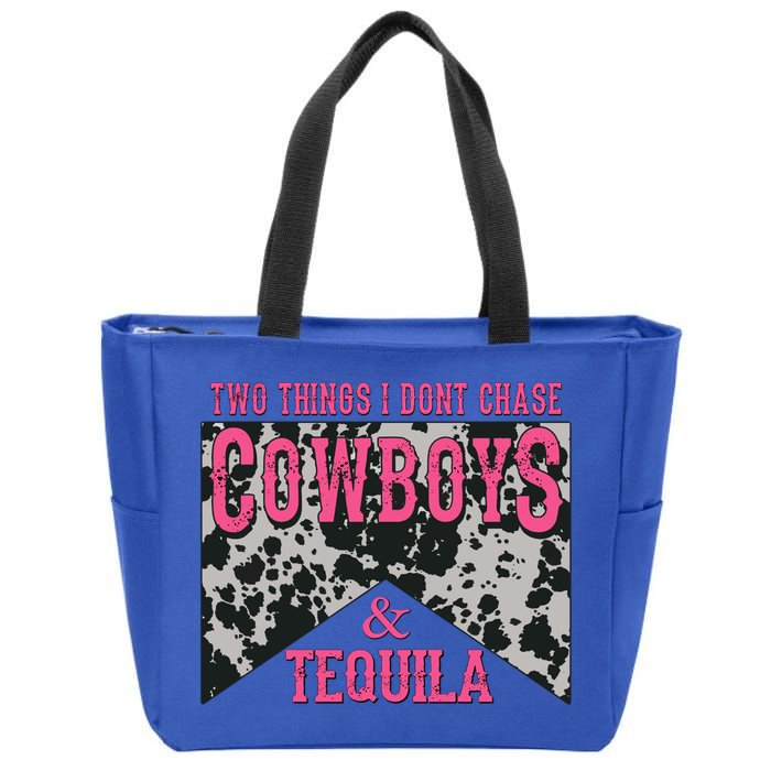 Leopard 2 Things I Don't Chase Cowboys And Tequila Western Gift Zip Tote Bag