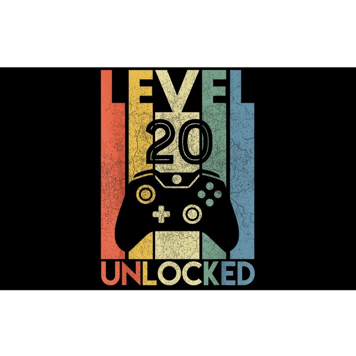 Level 20 Unlocked Shirt Funny Video Gamer 20th Birthday Gift Bumper Sticker