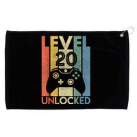 Level 20 Unlocked Shirt Funny Video Gamer 20th Birthday Gift Grommeted Golf Towel