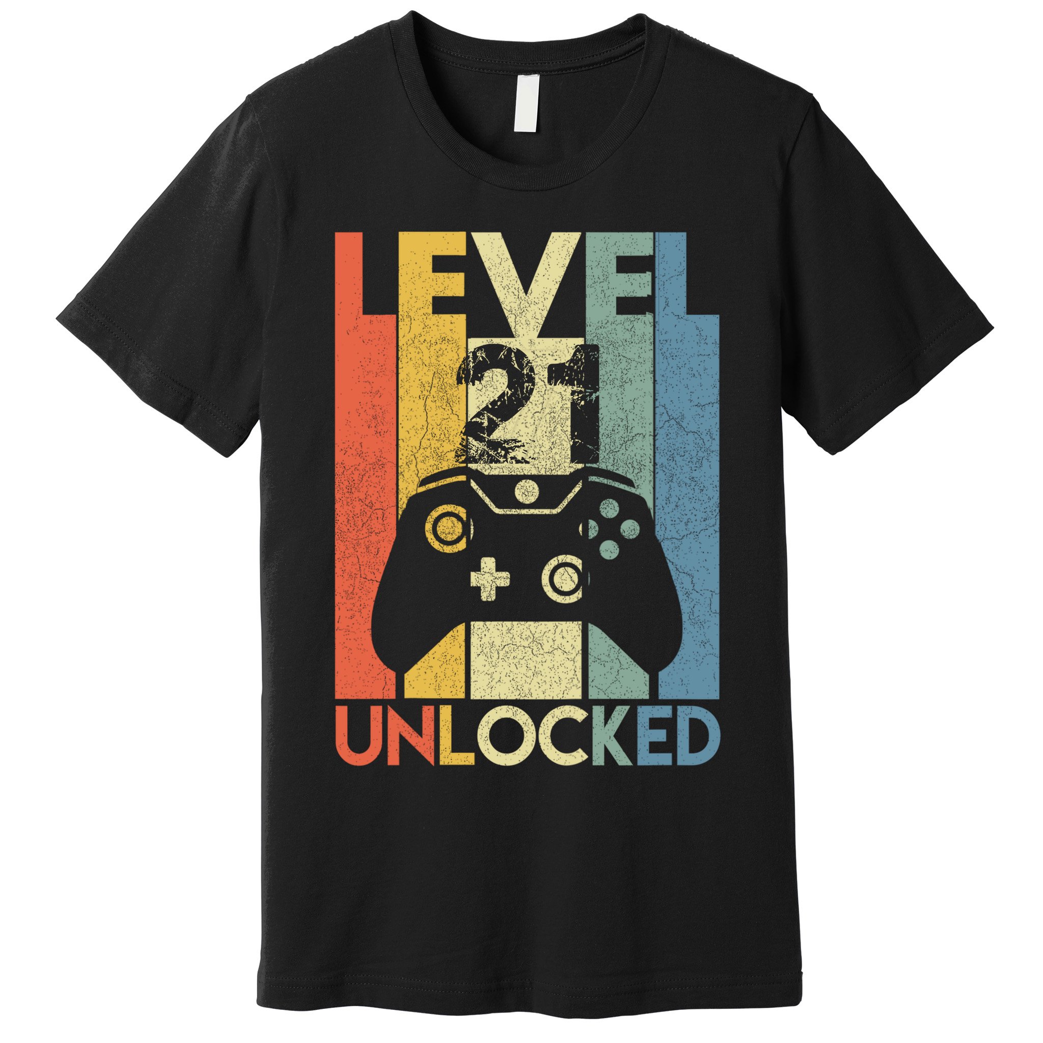 Level 21 Unlocked Awesome Video Game 21 Birthday Gift Premium T-Shirt