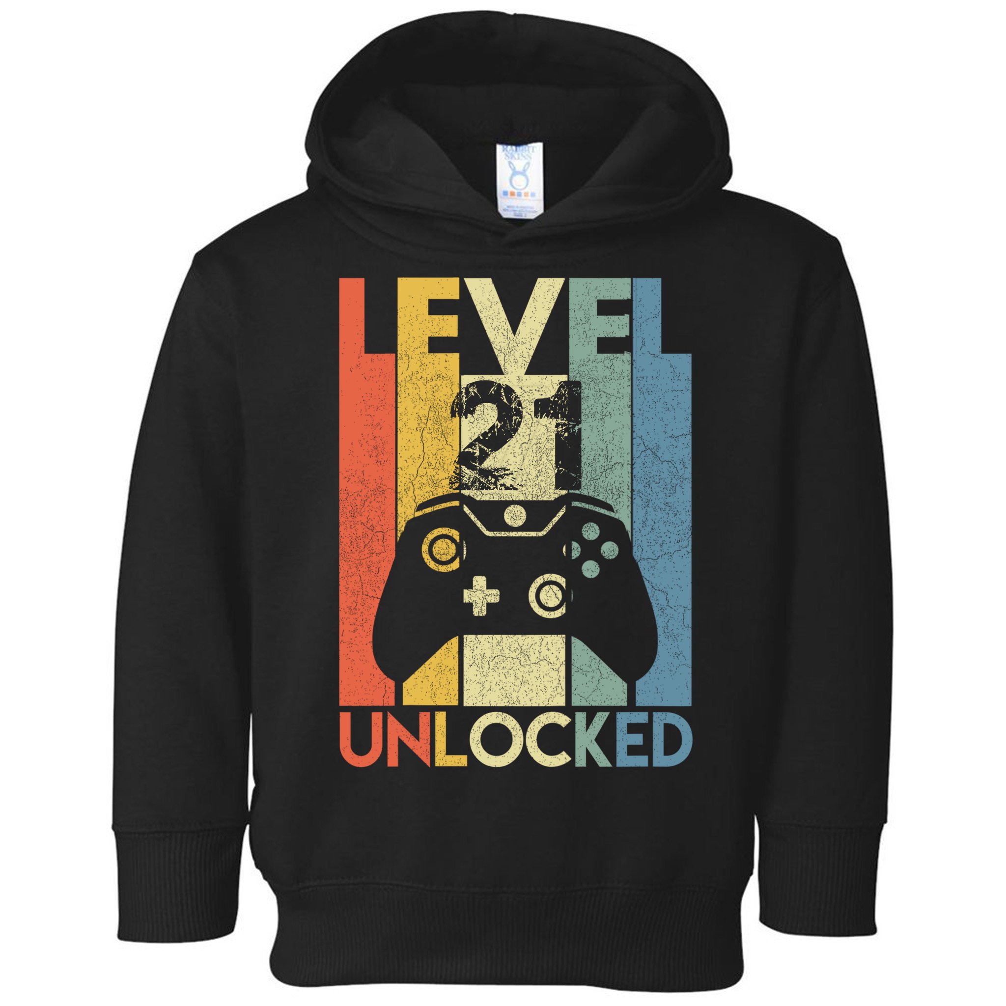 Level 21 Unlocked Awesome Video Game 21 Birthday Gift Toddler Hoodie