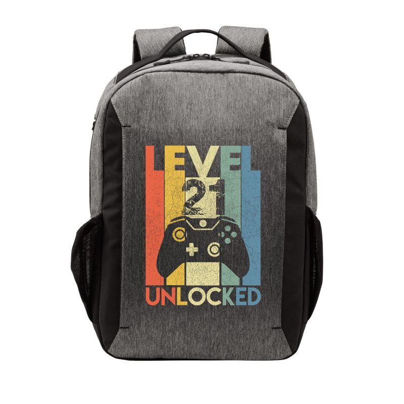 Level 21 Unlocked Awesome Video Game 21 Birthday Gift Vector Backpack