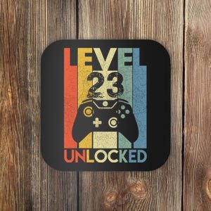 Level 23 Unlocked Awesome Video Game 23 Birthday Gift Coaster