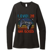 Level 28 Unlocked Video Gamer 28th Birthday Gifts Womens CVC Long Sleeve Shirt