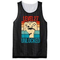 Level 27 Unlocked 27 Birthday 27 Year Old Gifts Gamer Mesh Reversible Basketball Jersey Tank