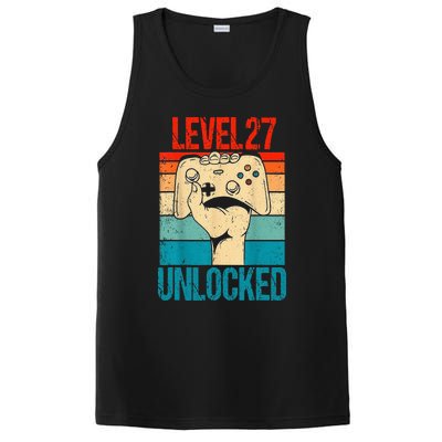 Level 27 Unlocked 27 Birthday 27 Year Old Gifts Gamer PosiCharge Competitor Tank