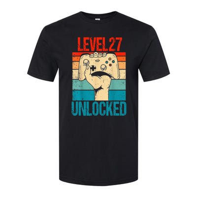 Level 27 Unlocked 27 Birthday 27 Year Old Gifts Gamer Softstyle CVC T-Shirt