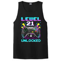 Level 21 Unlocked 21st Birthday Video Game Gift Birthday Gaming PosiCharge Competitor Tank