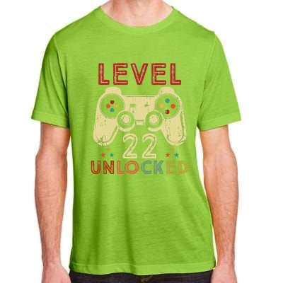 Level 22 Unlocked Birthday 22 Years Old Cool 22nd Bday Gifts Adult ChromaSoft Performance T-Shirt