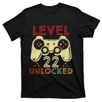 Level 22 Unlocked Birthday 22 Years Old Cool 22nd Bday Gifts T-Shirt