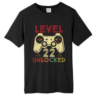 Level 22 Unlocked Birthday 22 Years Old Cool 22nd Bday Gifts Tall Fusion ChromaSoft Performance T-Shirt