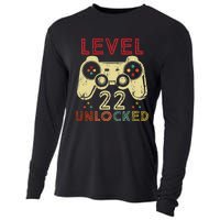 Level 22 Unlocked Birthday 22 Years Old Cool 22nd Bday Gifts Cooling Performance Long Sleeve Crew