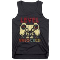 Level 22 Unlocked Birthday 22 Years Old Cool 22nd Bday Gifts Tank Top