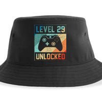 Level 29 Unlocked Video Gamer 29th Birthday Gifts Sustainable Bucket Hat