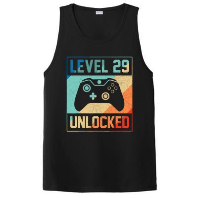 Level 29 Unlocked Video Gamer 29th Birthday Gifts Tee PosiCharge Competitor Tank