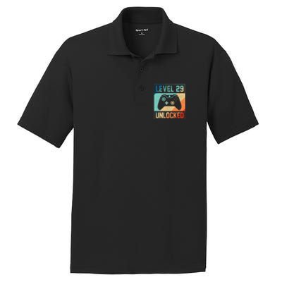 Level 29 Unlocked Video Gamer 29th Birthday Gifts Tee PosiCharge RacerMesh Polo