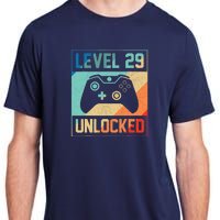 Level 29 Unlocked Video Gamer 29th Birthday Gifts Tee Adult ChromaSoft Performance T-Shirt