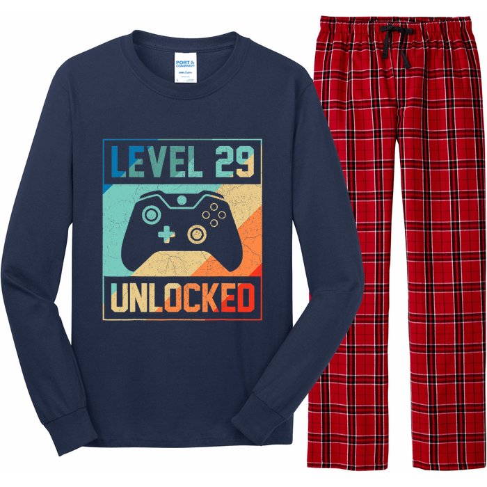 Level 29 Unlocked Video Gamer 29th Birthday Gifts Tee Long Sleeve Pajama Set