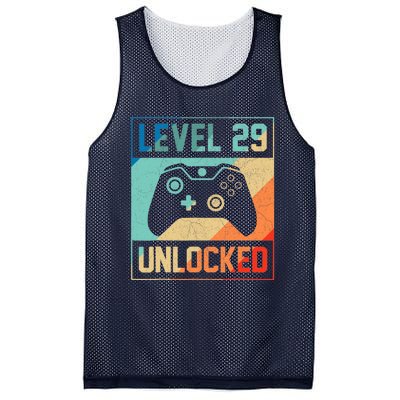 Level 29 Unlocked Video Gamer 29th Birthday Gifts Tee Mesh Reversible Basketball Jersey Tank