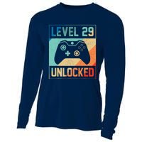 Level 29 Unlocked Video Gamer 29th Birthday Gifts Tee Cooling Performance Long Sleeve Crew