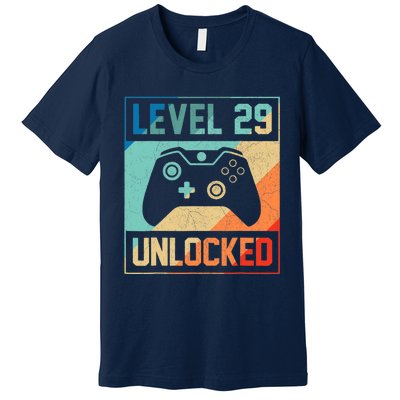 Level 29 Unlocked Video Gamer 29th Birthday Gifts Tee Premium T-Shirt