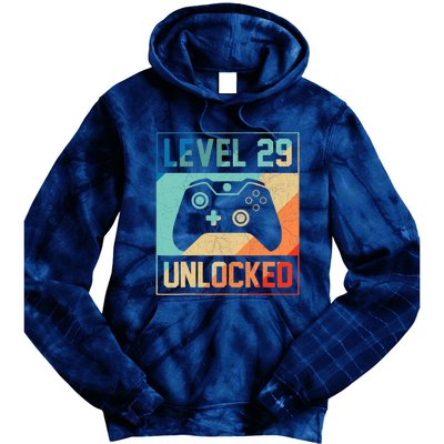 Level 29 Unlocked Video Gamer 29th Birthday Gifts Tee Tie Dye Hoodie