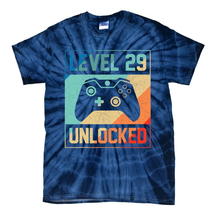 Level 29 Unlocked Video Gamer 29th Birthday Gifts Tee Tie-Dye T-Shirt