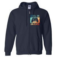 Level 29 Unlocked Video Gamer 29th Birthday Gifts Tee Full Zip Hoodie