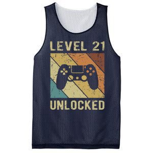 Level 21 Unlocked Birthday Decoration Funny Video Gamer Gift Mesh Reversible Basketball Jersey Tank