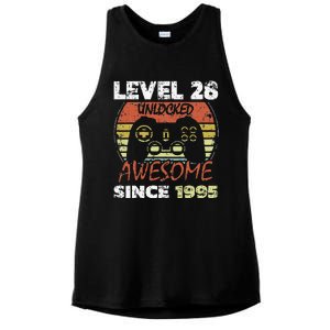 Level 28 Unlocked Awesome Since 1995 28th Birthday Gaming Ladies PosiCharge Tri-Blend Wicking Tank