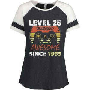 Level 28 Unlocked Awesome Since 1995 28th Birthday Gaming Enza Ladies Jersey Colorblock Tee