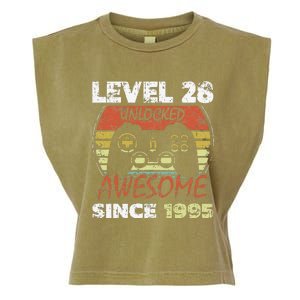 Level 28 Unlocked Awesome Since 1995 28th Birthday Gaming Garment-Dyed Women's Muscle Tee