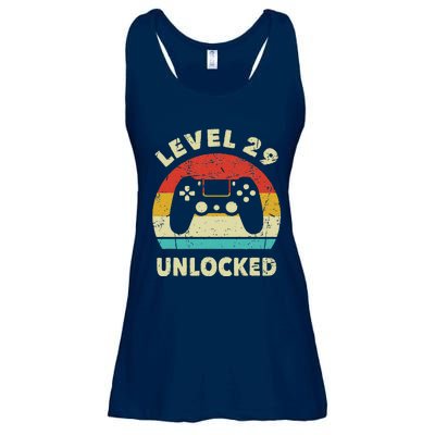 Level 29 Unlocked Funny Gaming Vintage 29th Birthday Gamer Ladies Essential Flowy Tank