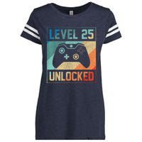 Level 25 Unlocked Shirt Video Gamer 25th Birthday Present Gifts Tee Enza Ladies Jersey Football T-Shirt