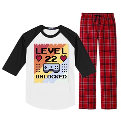 Level 22 Unlocked Birthday Raglan Sleeve Pajama Set