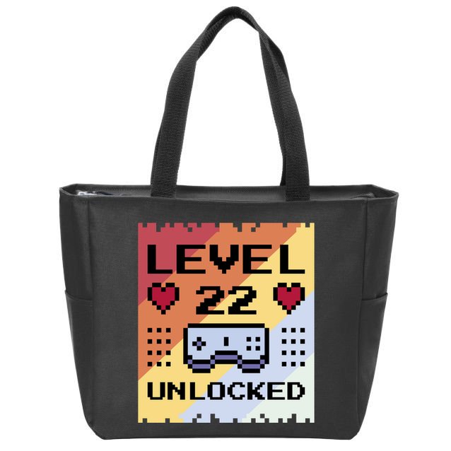 Level 22 Unlocked Birthday Zip Tote Bag