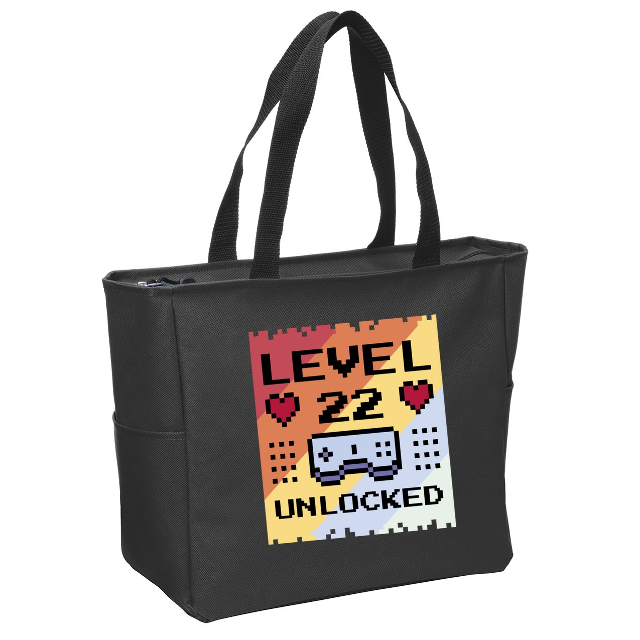 Level 22 Unlocked Birthday Zip Tote Bag