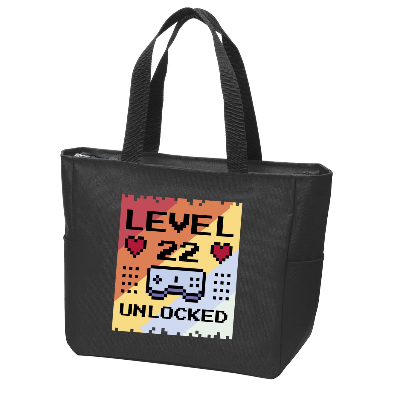 Level 22 Unlocked Birthday Zip Tote Bag