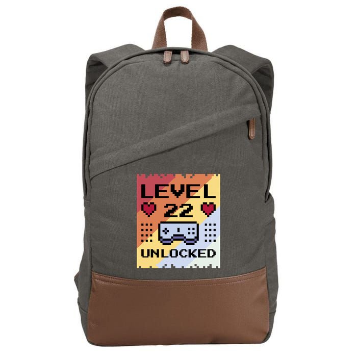 Level 22 Unlocked Birthday Cotton Canvas Backpack