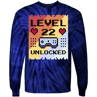 Level 22 Unlocked Birthday Tie-Dye Long Sleeve Shirt