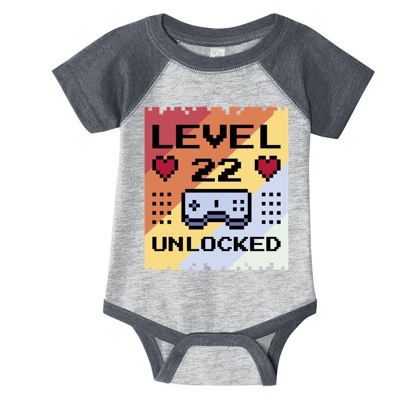 Level 22 Unlocked Birthday Infant Baby Jersey Bodysuit