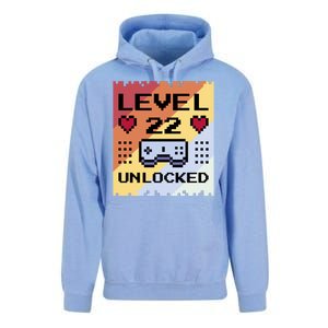 Level 22 Unlocked Birthday Unisex Surf Hoodie