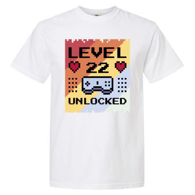 Level 22 Unlocked Birthday Garment-Dyed Heavyweight T-Shirt