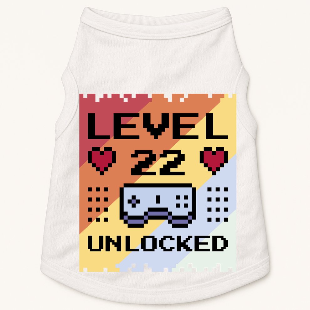 Level 22 Unlocked Birthday Doggie Tank