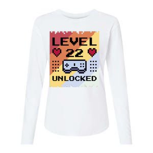 Level 22 Unlocked Birthday Womens Cotton Relaxed Long Sleeve T-Shirt