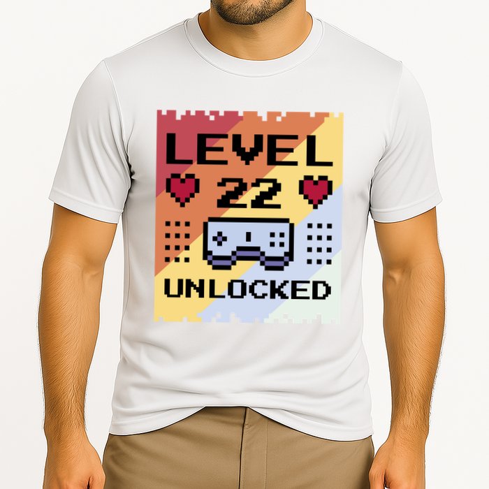 Level 22 Unlocked Birthday Cooling Performance Crew T-Shirt