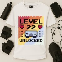 Level 22 Unlocked Birthday Cooling Performance Crew T-Shirt