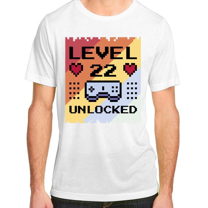 Level 22 Unlocked Birthday Adult ChromaSoft Performance T-Shirt