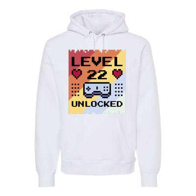 Level 22 Unlocked Birthday Premium Hoodie